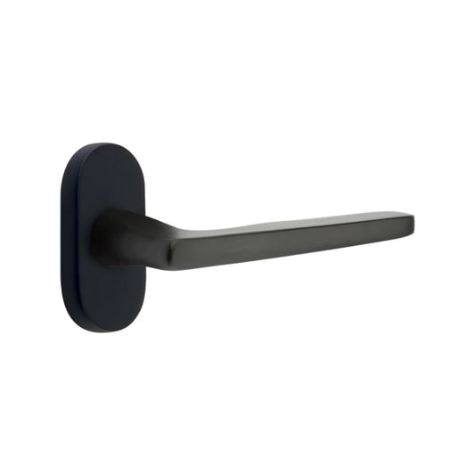 Emtek Hermes Lever with 1.5" x 3" Oval Stretto Rosette