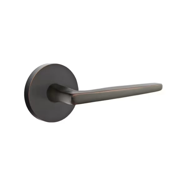 Emtek Hermes Interior Mortise Lever with Disk Rosette
