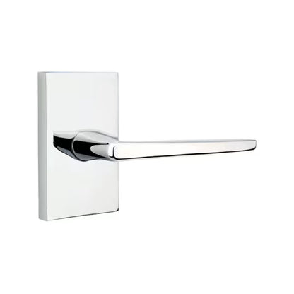 Emtek Hermes Interior Mortise Lever with Modern Rectangular Rosette