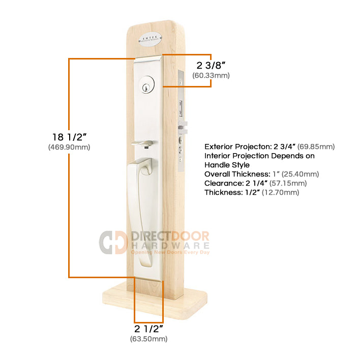 Emtek Hera Mortise Entrance Handleset