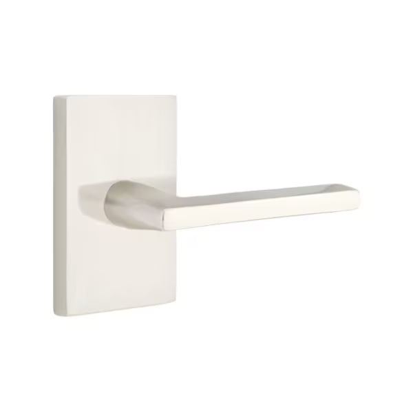 Emtek Helios Interior Mortise Lever with Modern Rectangular Rosette