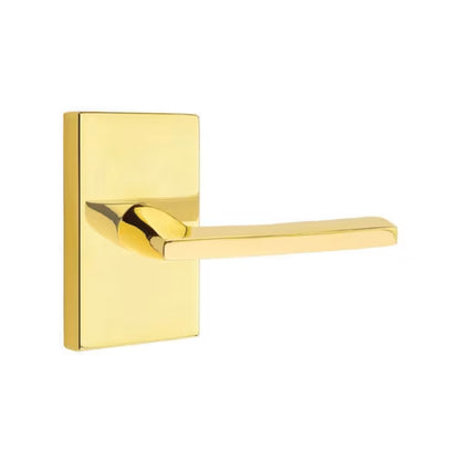 Emtek Helios Lever Handle with Modern Rectangular Rosette