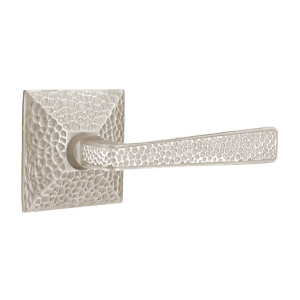 Emtek Hammered Door Lever with Hammered Rosette