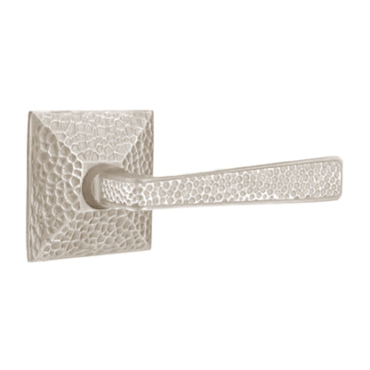 Emtek Hammered Door Lever with Hammered Rosette