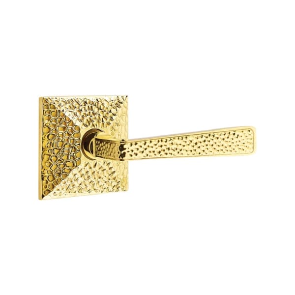 Emtek Hammered Door Lever with Hammered Rosette