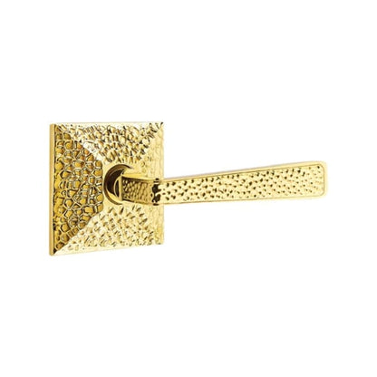 Emtek Hammered Door Lever with Hammered Rosette