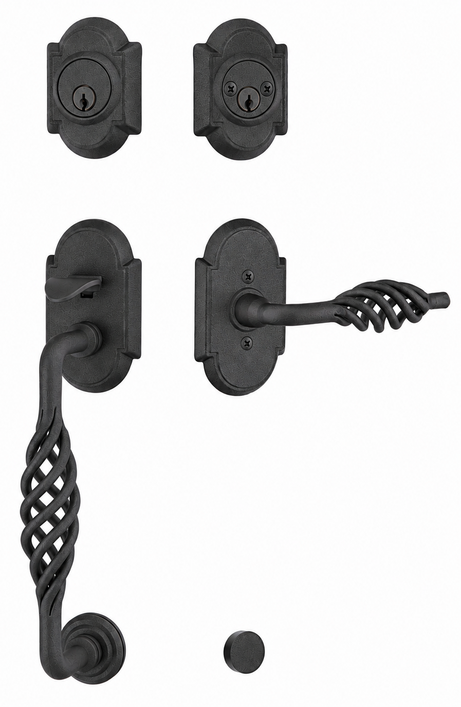 Emtek Wrought Steel Lafayette Sectional Handleset