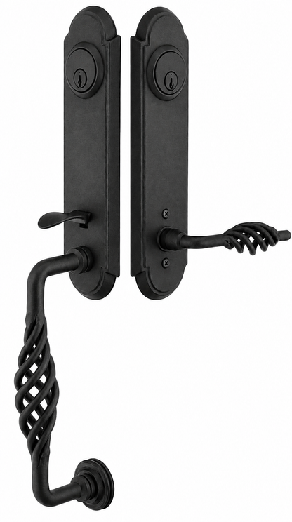 Emtek Wrought Steel Lafayette Monolithic Handleset