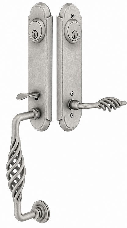 Emtek Wrought Steel Lafayette Monolithic Handleset