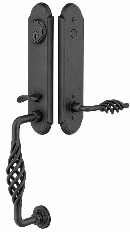 Emtek Wrought Steel Lafayette Monolithic Handleset