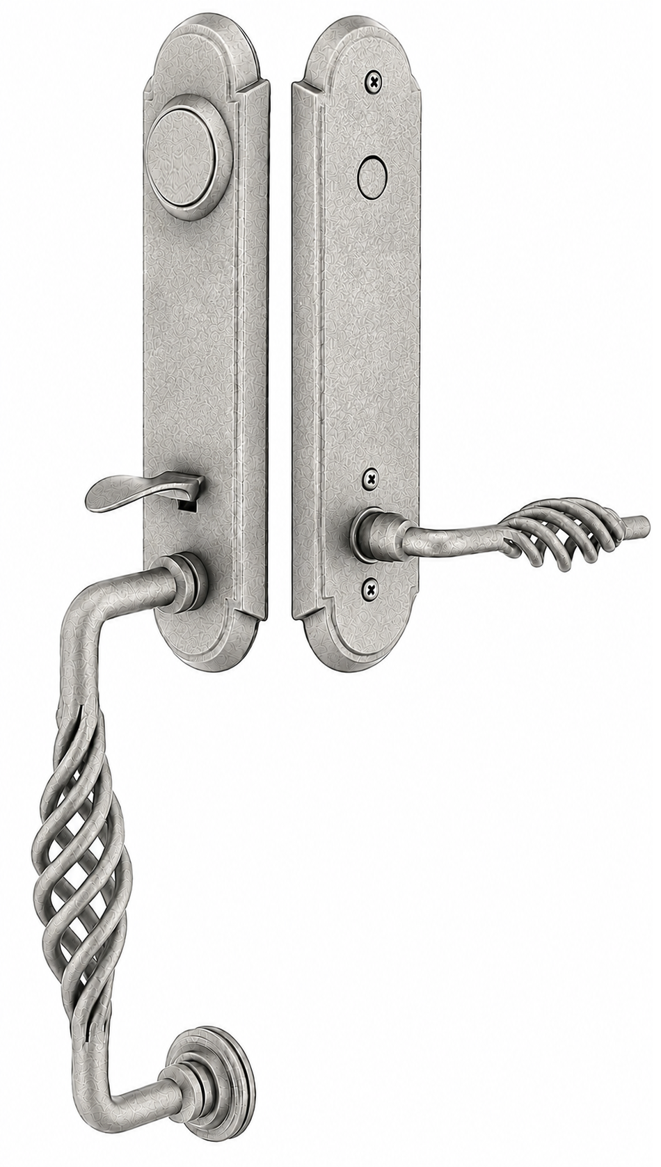 Emtek Wrought Steel Lafayette Monolithic Handleset