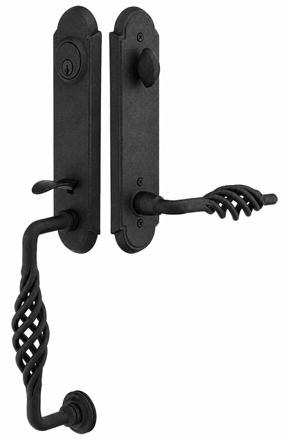 Emtek Wrought Steel Lafayette Monolithic Handleset