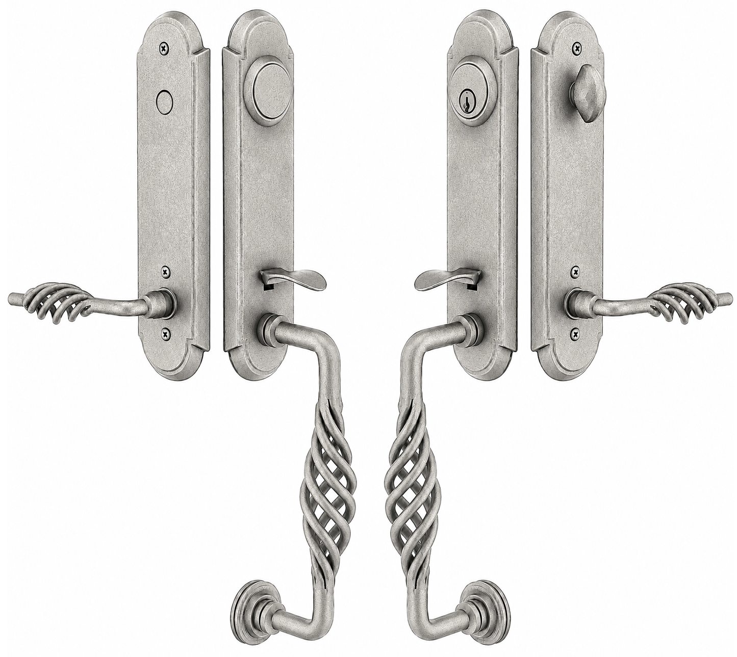 Emtek Wrought Steel Lafayette Monolithic Handleset