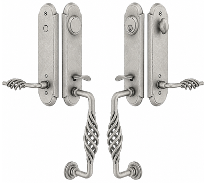Emtek Wrought Steel Lafayette Monolithic Handleset