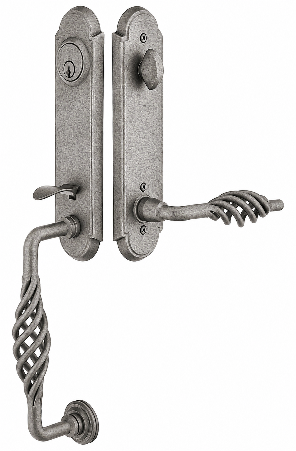 Emtek Wrought Steel Lafayette Monolithic Handleset