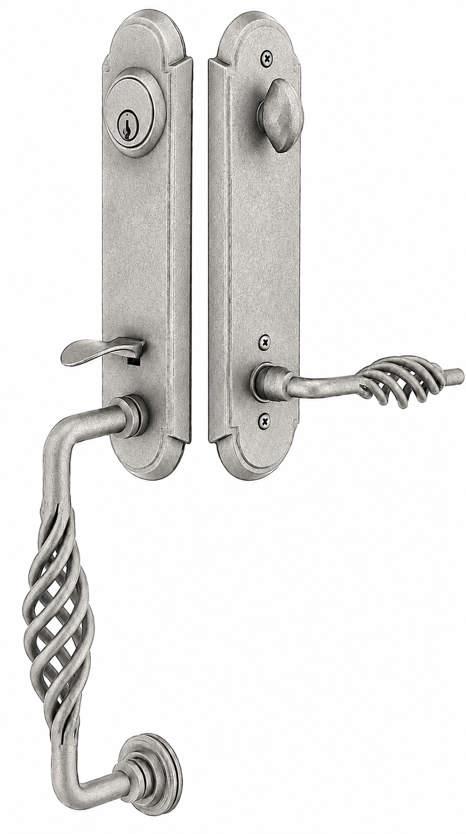 Emtek Wrought Steel Lafayette Monolithic Handleset