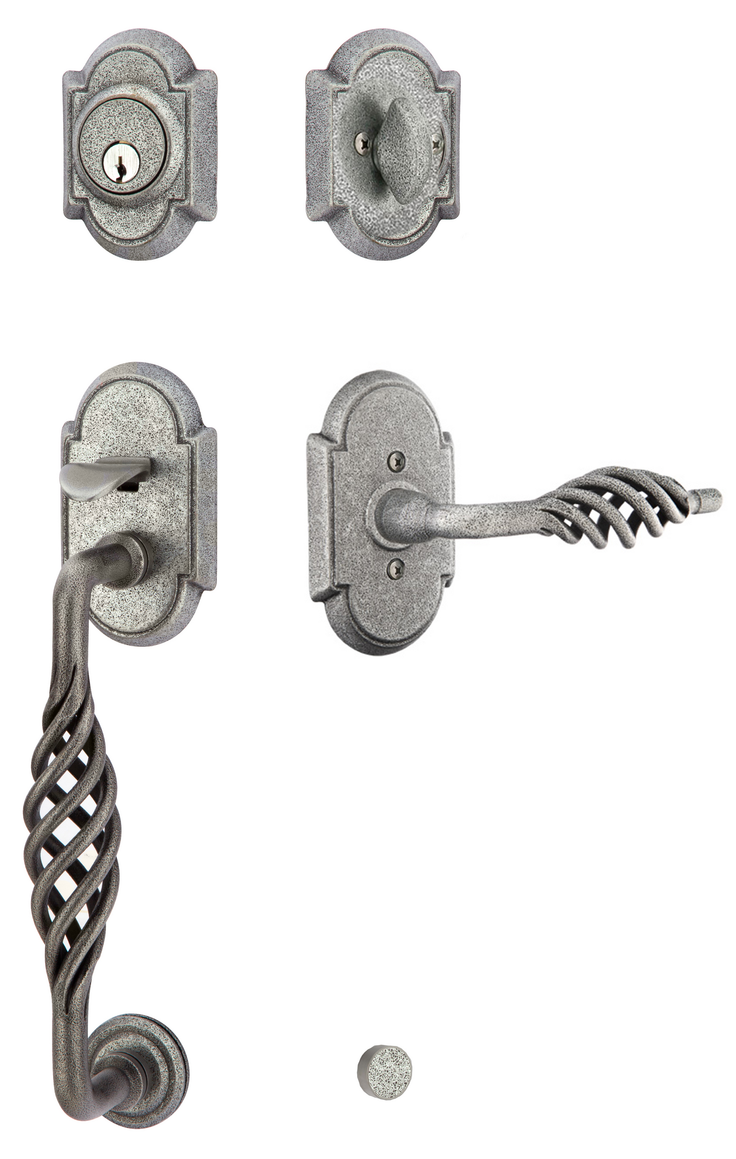 Emtek Wrought Steel Lafayette Sectional Handleset