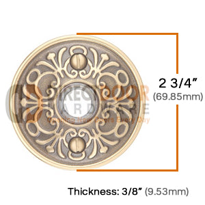 Emtek Brass Lancaster Door Bell Cover