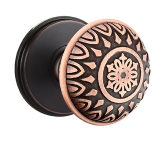Emtek Lancaster Knob with Watford Rosette in Oil Rubbed Bronze