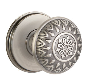Emtek Lancaster Knob with Watford Rosette in Antique Nickel