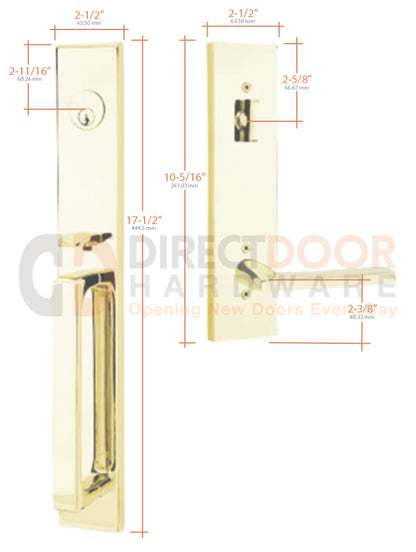 Emtek Lausanne Entrance Handleset