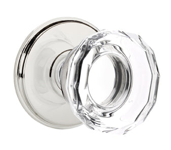 Emtek Lowell Crystal Knob with Watford Rosette