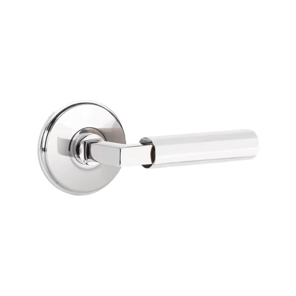 Emtek L-Square Faceted Door Lever with Watford Rosette