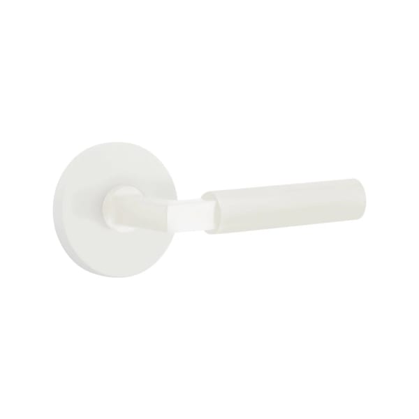Emtek L-Square Smooth Grip Door Lever with Disk Rosette