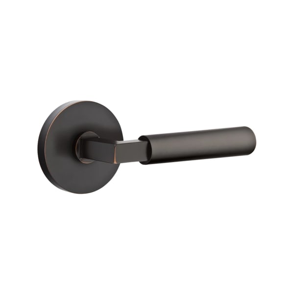 Emtek L-Square Smooth Grip Door Lever with Disk Rosette