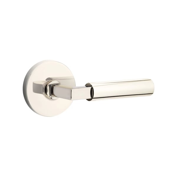 Emtek L-Square Smooth Grip Door Lever with Disk Rosette