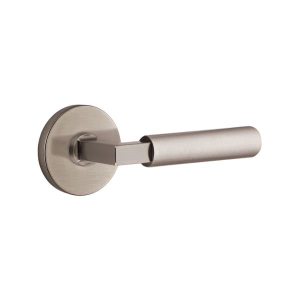 Emtek L-Square Smooth Grip Door Lever with Disk Rosette