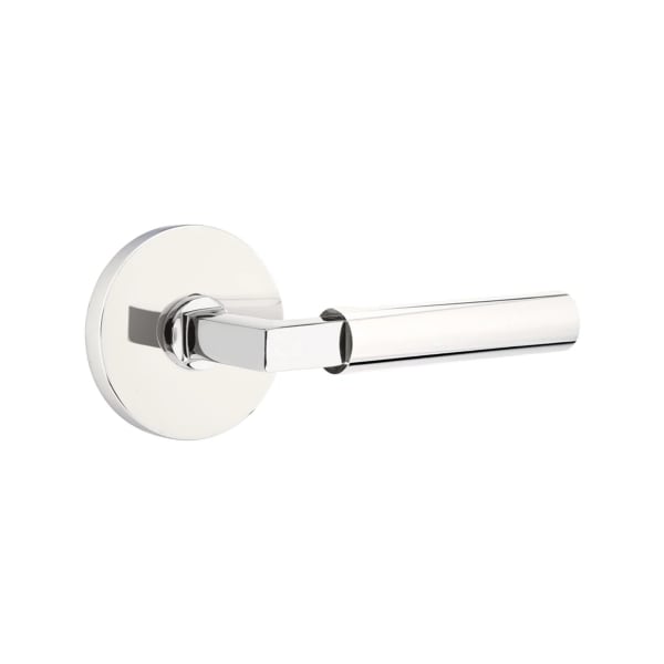 Emtek L-Square Smooth Grip Door Lever with Disk Rosette