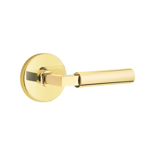 Emtek L-Square Smooth Grip Door Lever with Disk Rosette