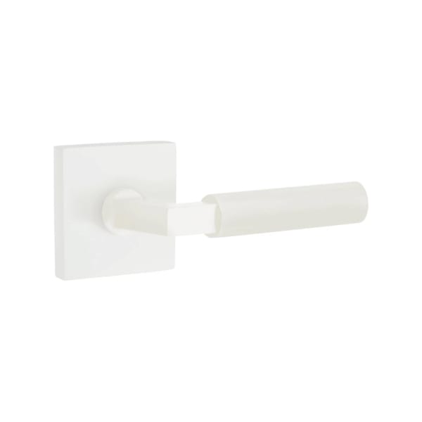 Emtek L-Square Smooth Grip Door Lever with Square Rosette