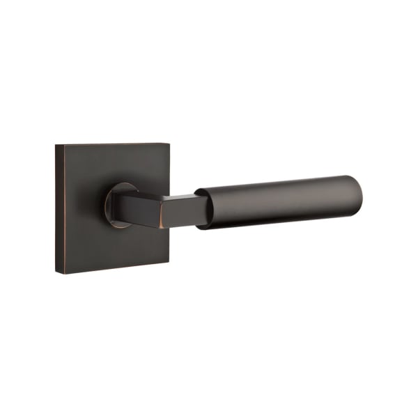 Emtek L-Square Smooth Grip Door Lever with Square Rosette
