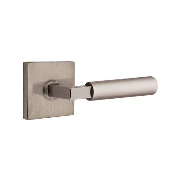 Emtek L-Square Smooth Grip Door Lever with Square Rosette
