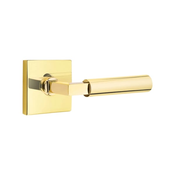 Emtek L-Square Smooth Grip Door Lever with Square Rosette