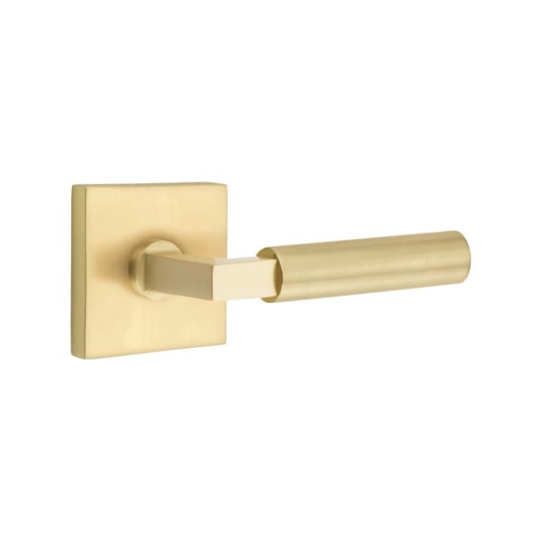 Emtek L-Square Smooth Grip Door Lever with Square Rosette