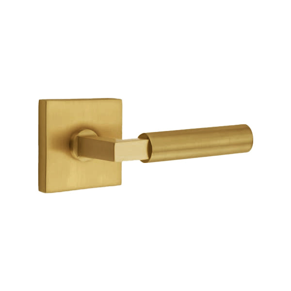 Emtek L-Square Smooth Grip Door Lever with Square Rosette