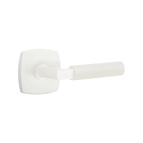 Emtek L-Square Smooth Grip Door Lever with Urban Modern Rosette