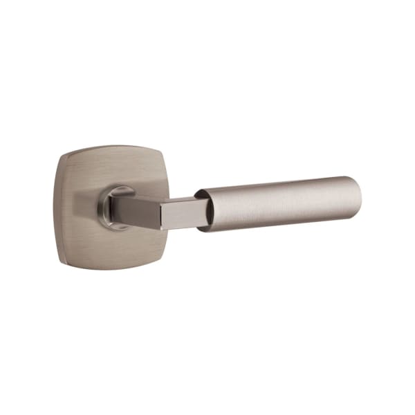 Emtek L-Square Smooth Grip Door Lever with Urban Modern Rosette
