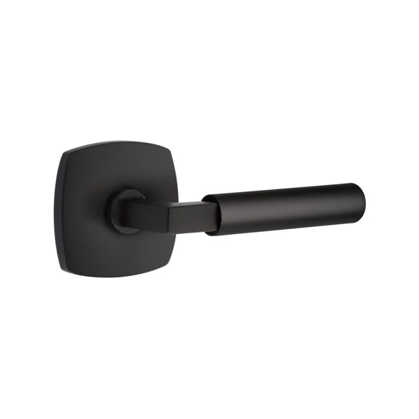 Emtek L-Square Smooth Grip Door Lever with Urban Modern Rosette