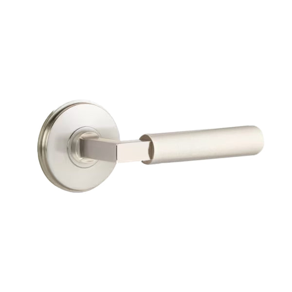Emtek L-Square Smooth Grip Style Door Lever with Watford Rosette
