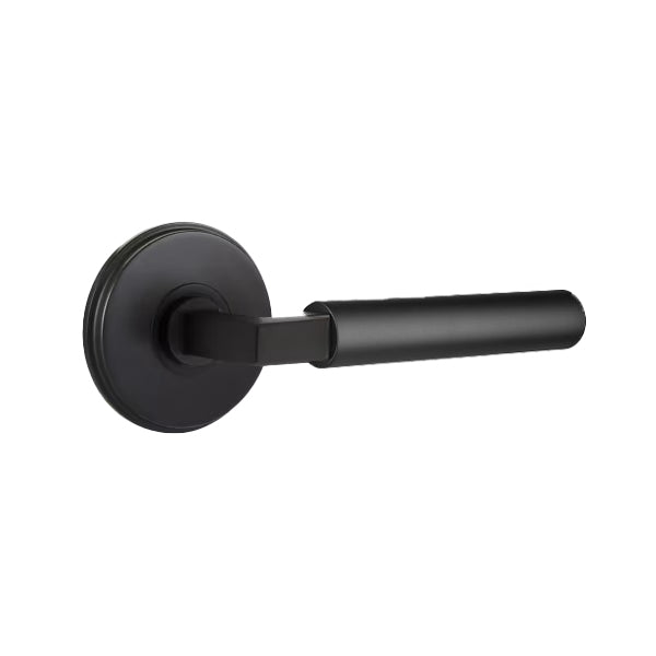 Emtek L-Square Smooth Grip Style Door Lever with Watford Rosette