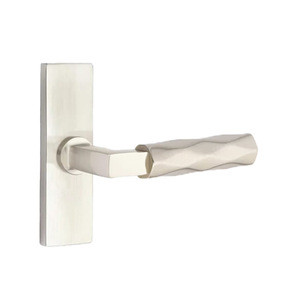 Emtek L-Square Tribeca Door Lever with 1 1/2 x 5 inch Rectangular Stretto Rosette