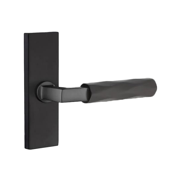 Emtek L-Square Tribeca Door Lever with 1 1/2 x 5 inch Rectangular Stretto Rosette