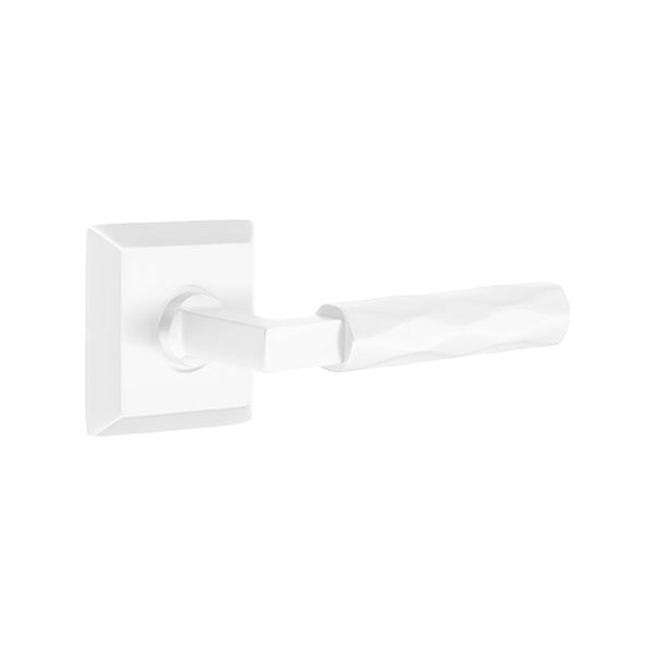 Emtek L-Square Tribeca Door Lever with Quincy Rosette