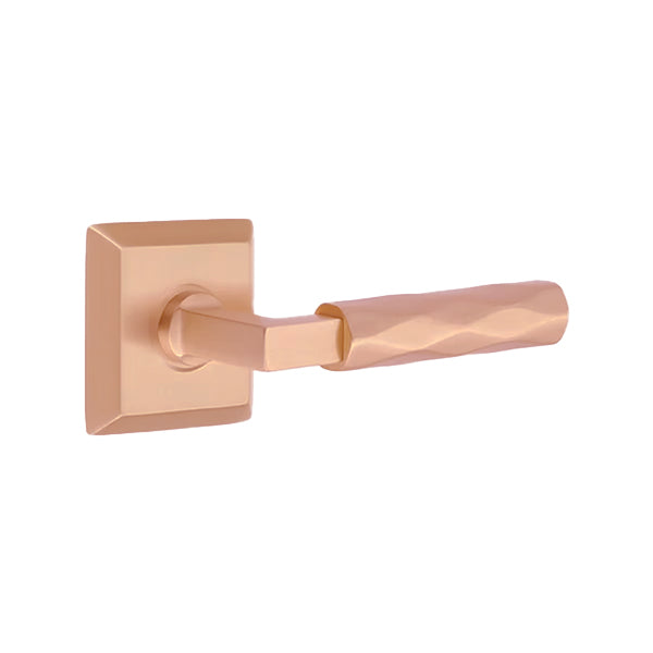 Emtek L-Square Tribeca Door Lever with Quincy Rosette