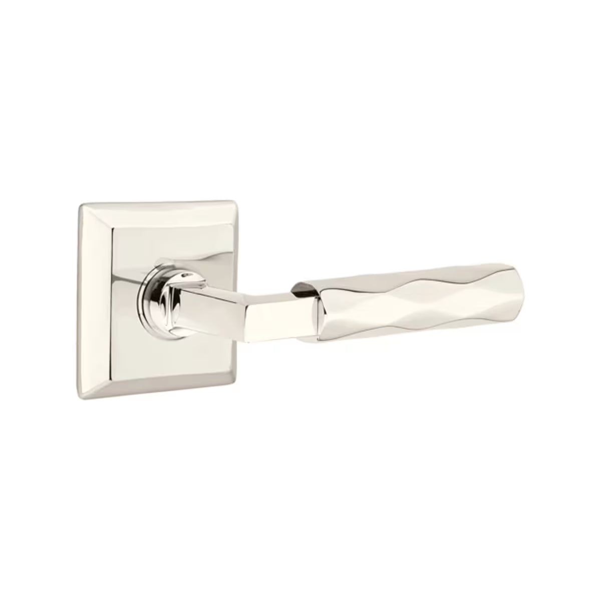 Emtek L-Square Tribeca Door Lever with Quincy Rosette