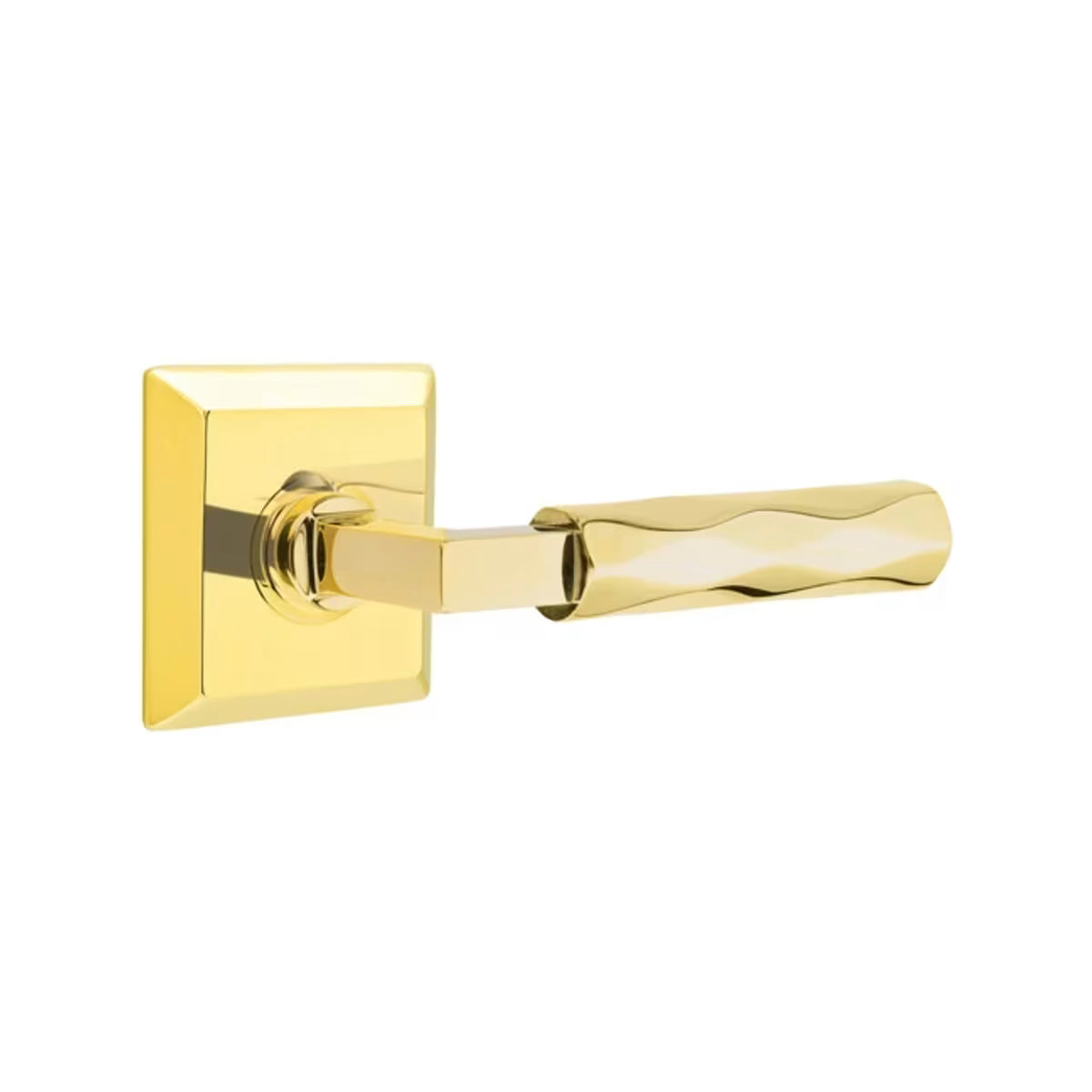 Emtek L-Square Tribeca Door Lever with Quincy Rosette